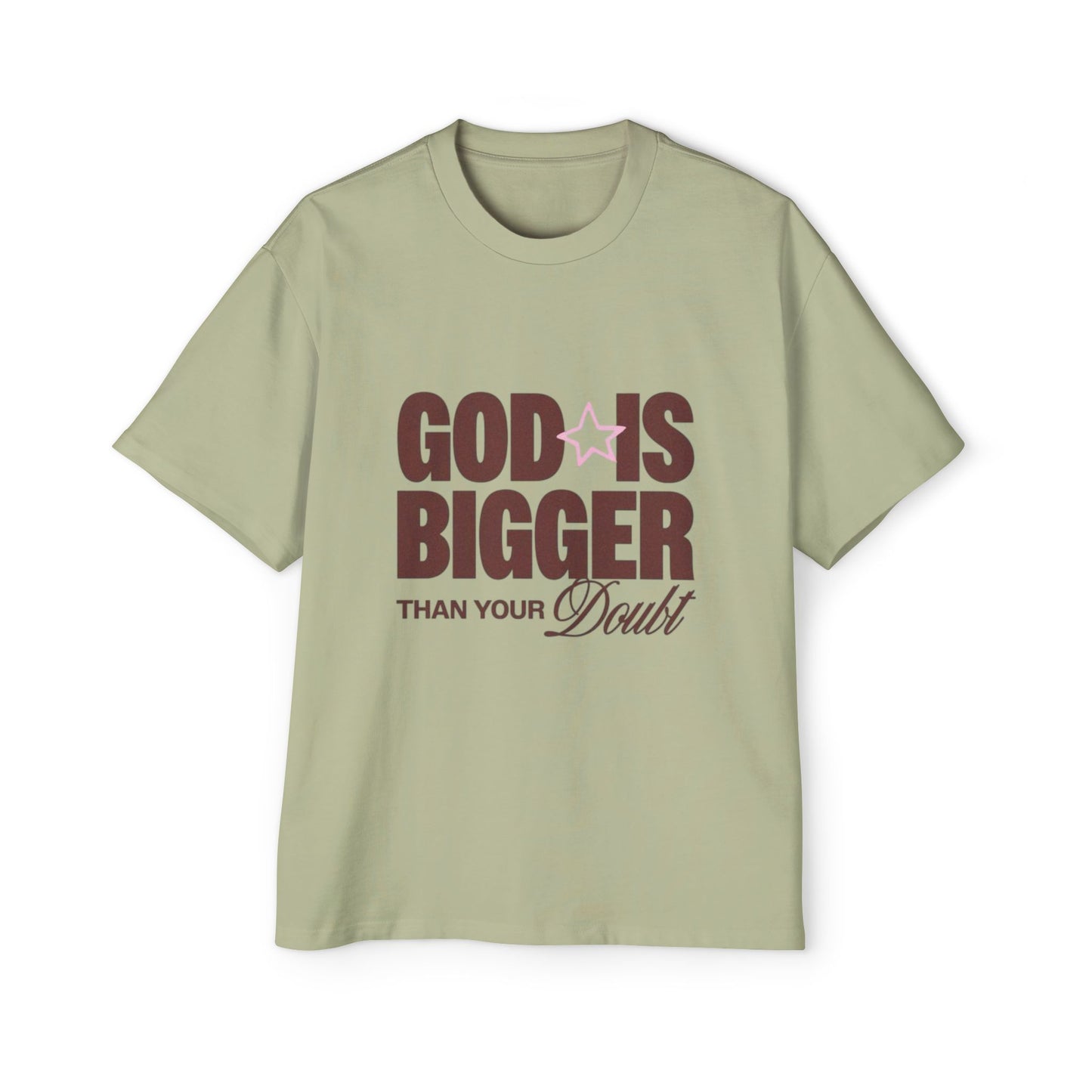 Men's "God Is Bigger Than Your Fear" Overside Tee