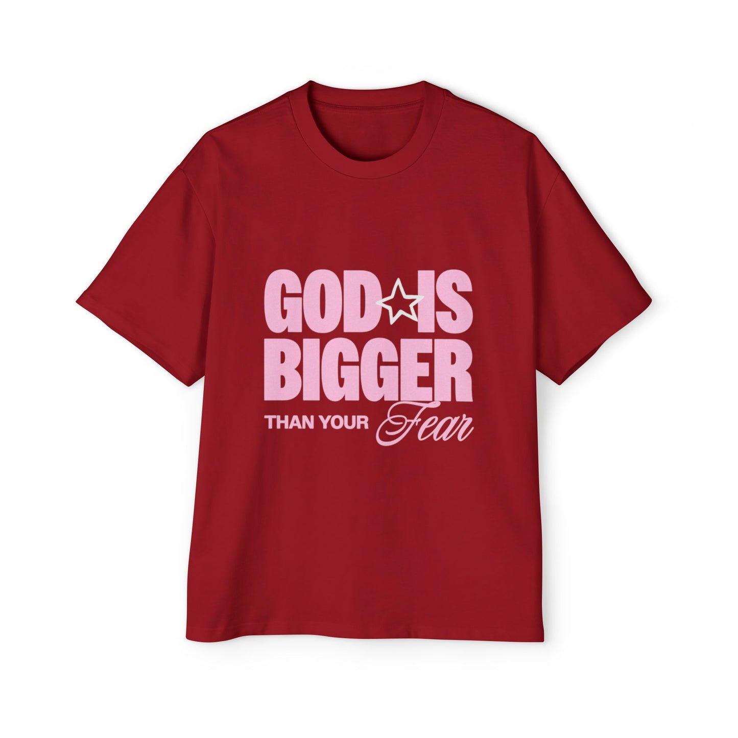 Men's "God Is Bigger Than Your Fear" Overside Tee
