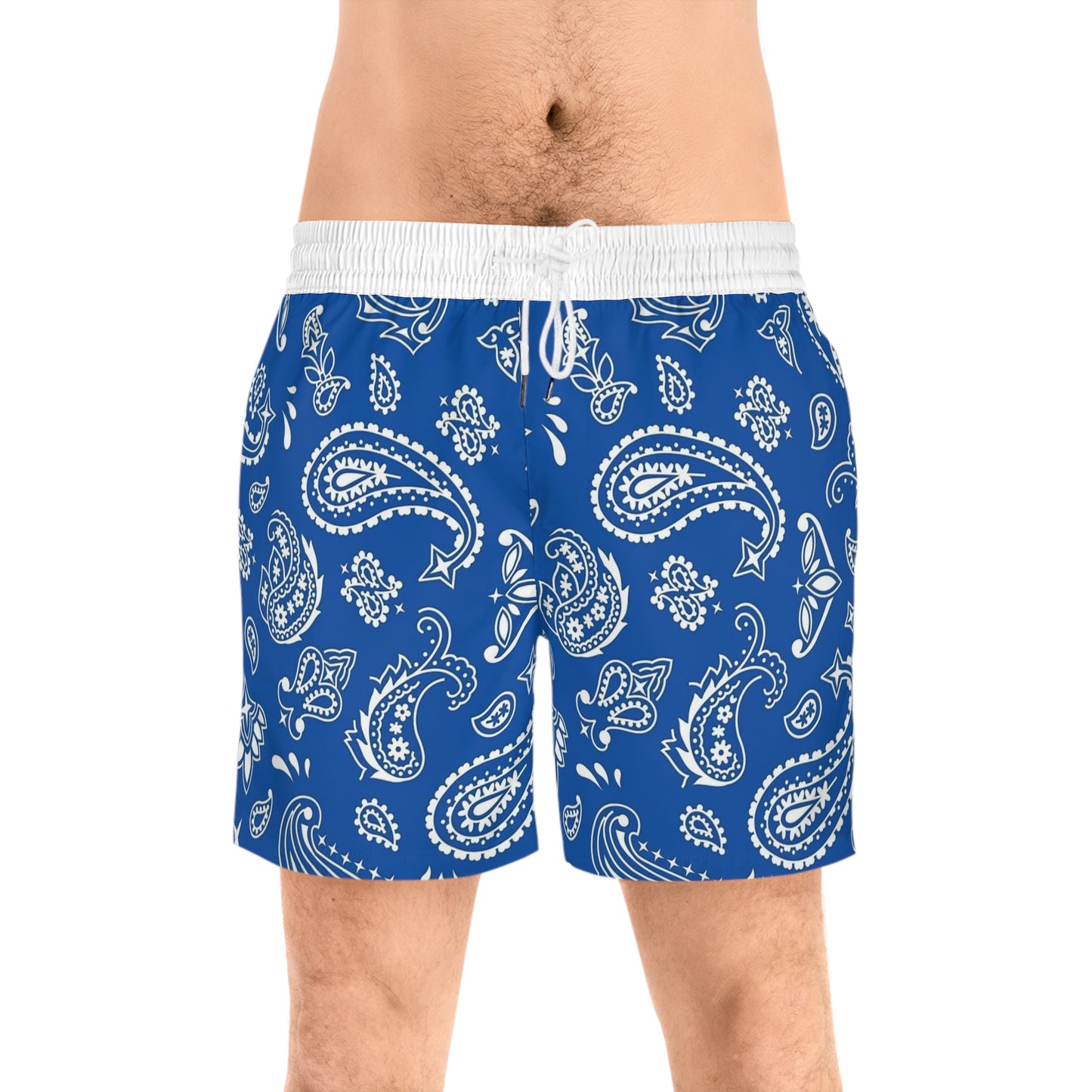 Men’s Ocean Blue Paisley Swim Trunks