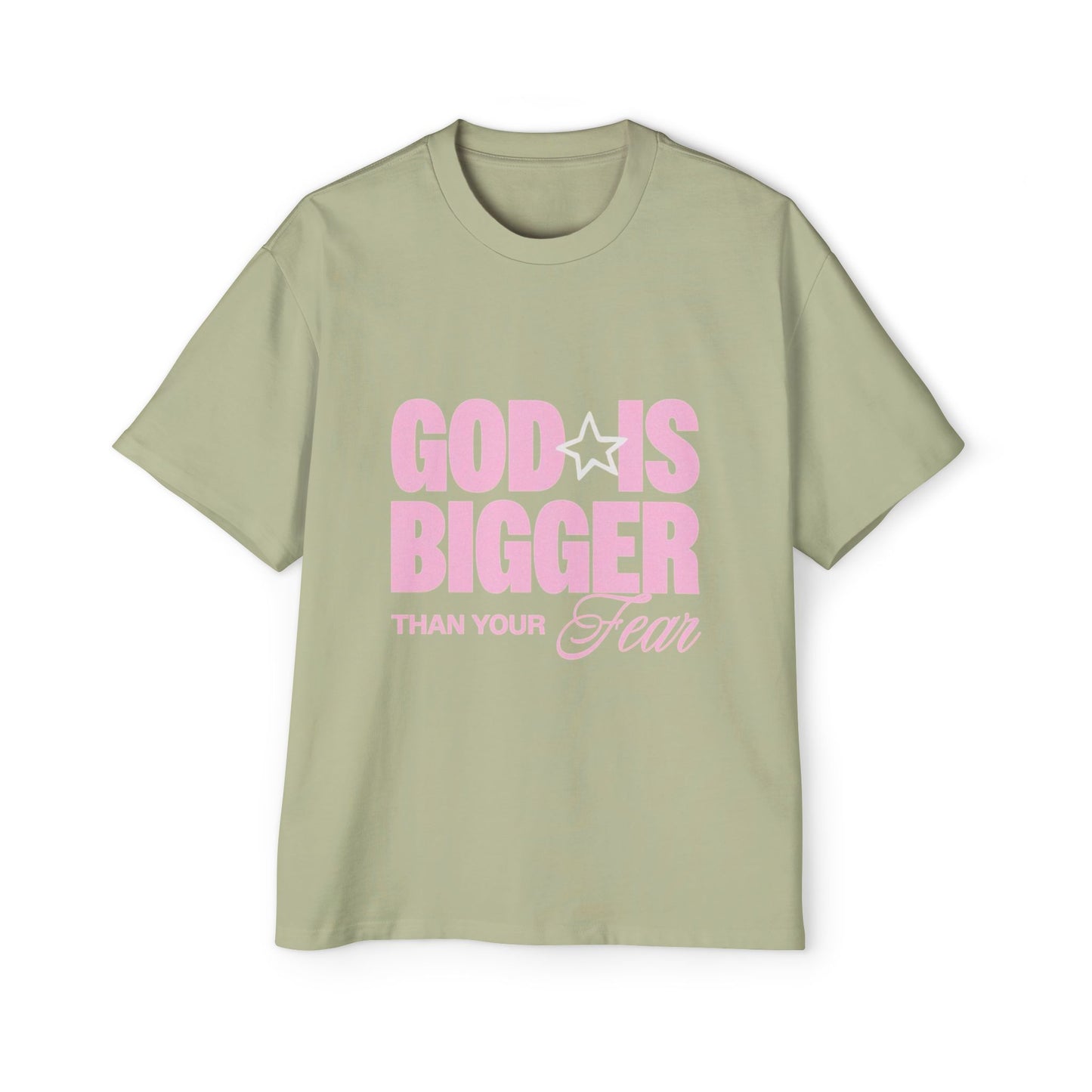 Men's "God Is Bigger Than Your Fear" Overside Tee