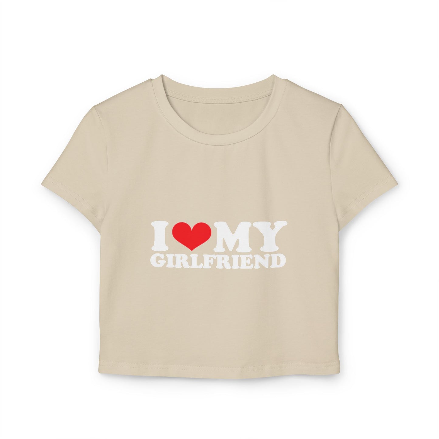 Women’s I ❤️ My Girlfriend Cropped Tee Shirt