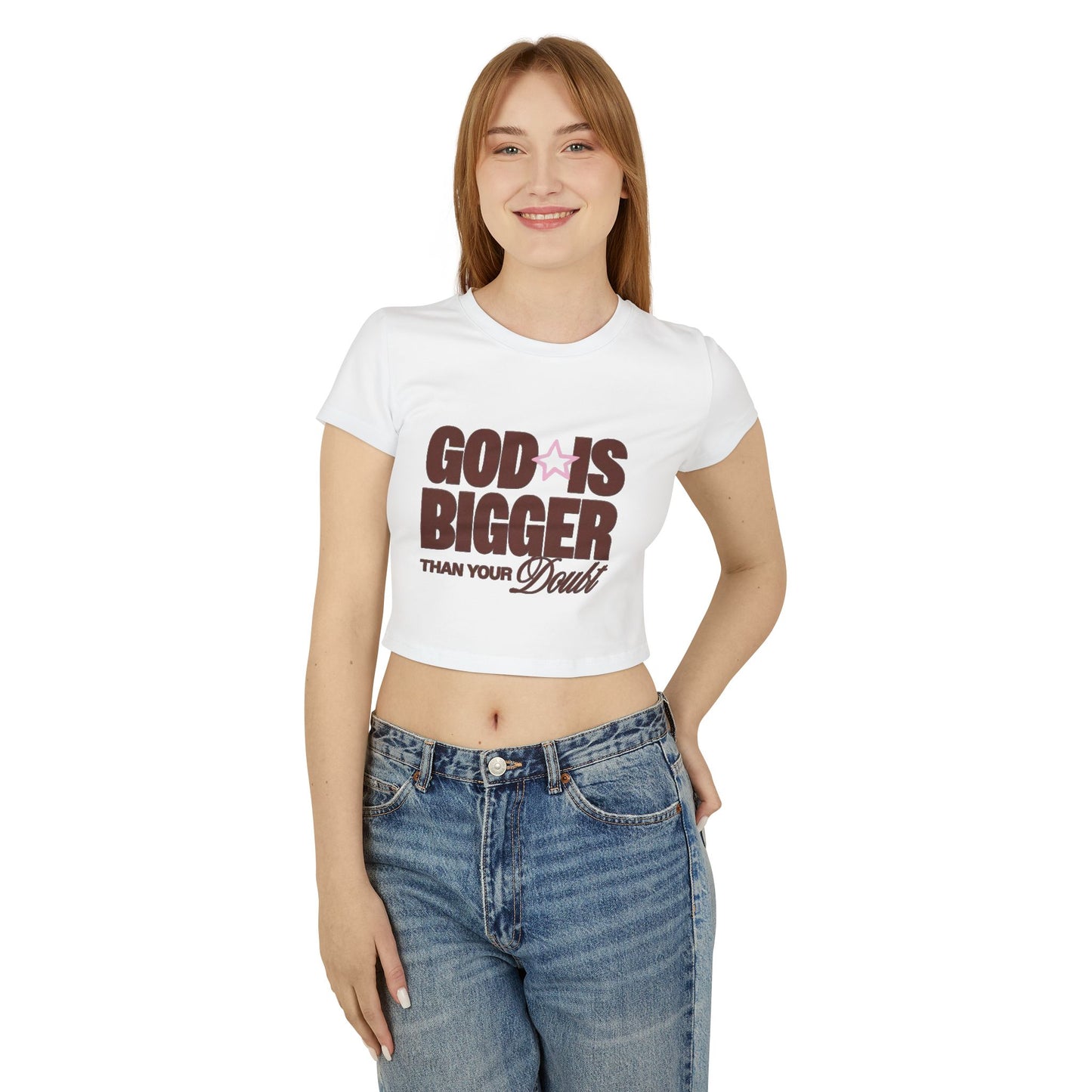 God Is Bigger Than Your Doubt Women's Cropped Tee