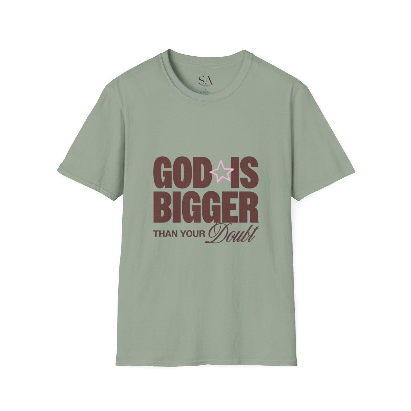 God Is Bigger Than Your Fear Brown Unisex Tee