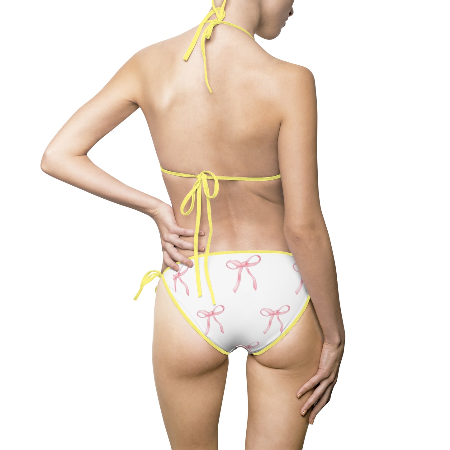 Bow-Print Women's Bikini Swimsuit