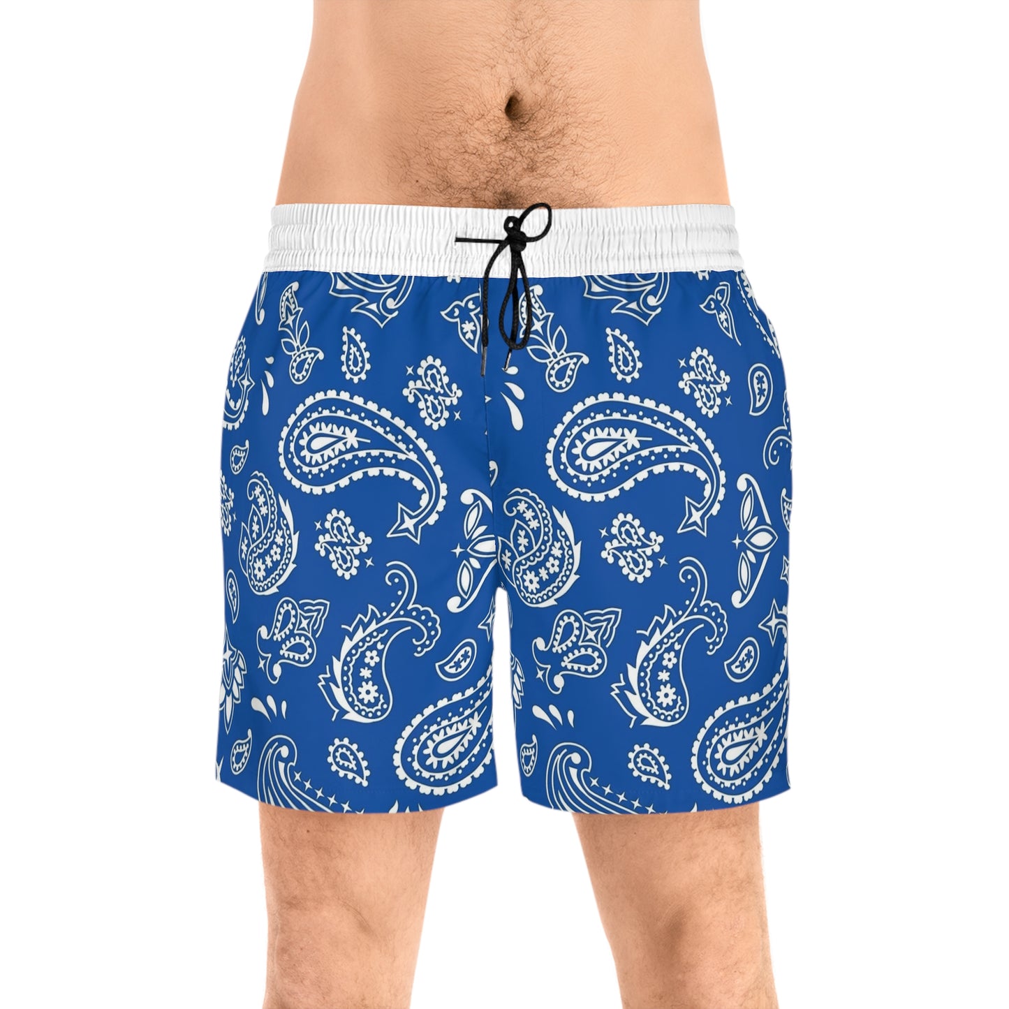 Men’s Ocean Blue Paisley Swim Trunks