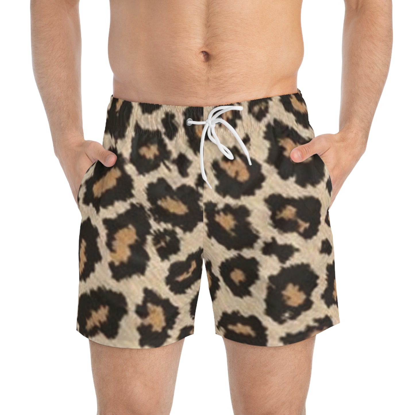 Men’s Leopard Print Swim Trunks