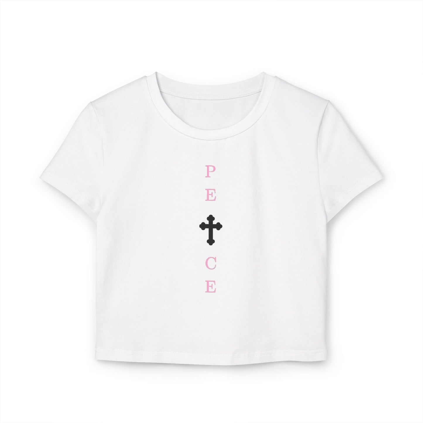 Peace Cropped Tee Shirt