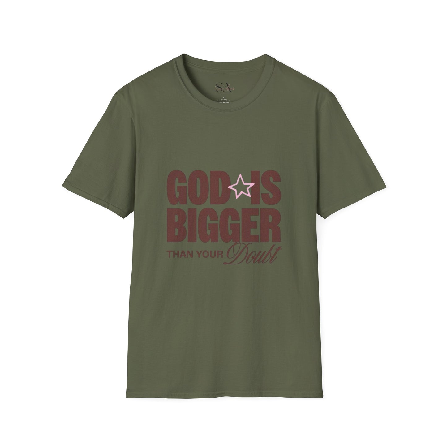 God Is Bigger Than Your Fear Brown Unisex Tee