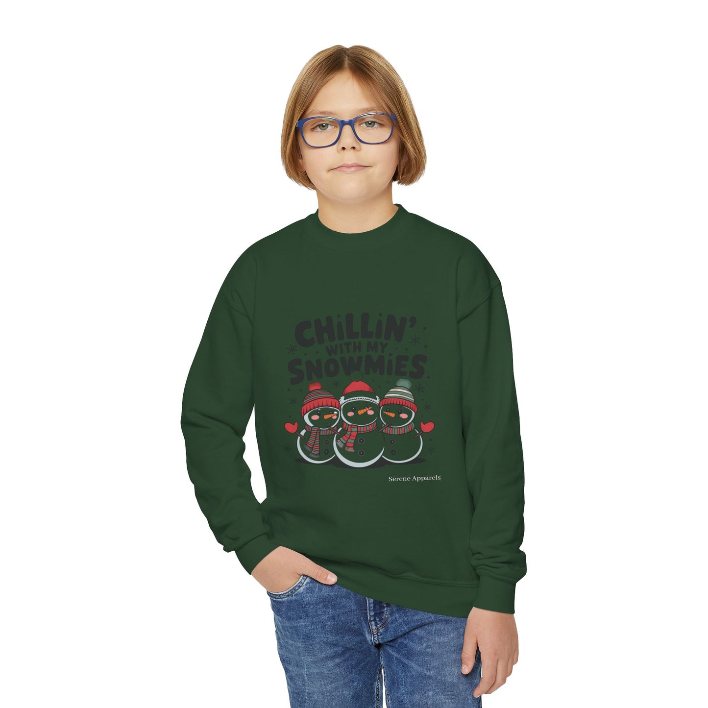 Chilling With My Snowmies Youth Crewneck Sweatshirt ☃️