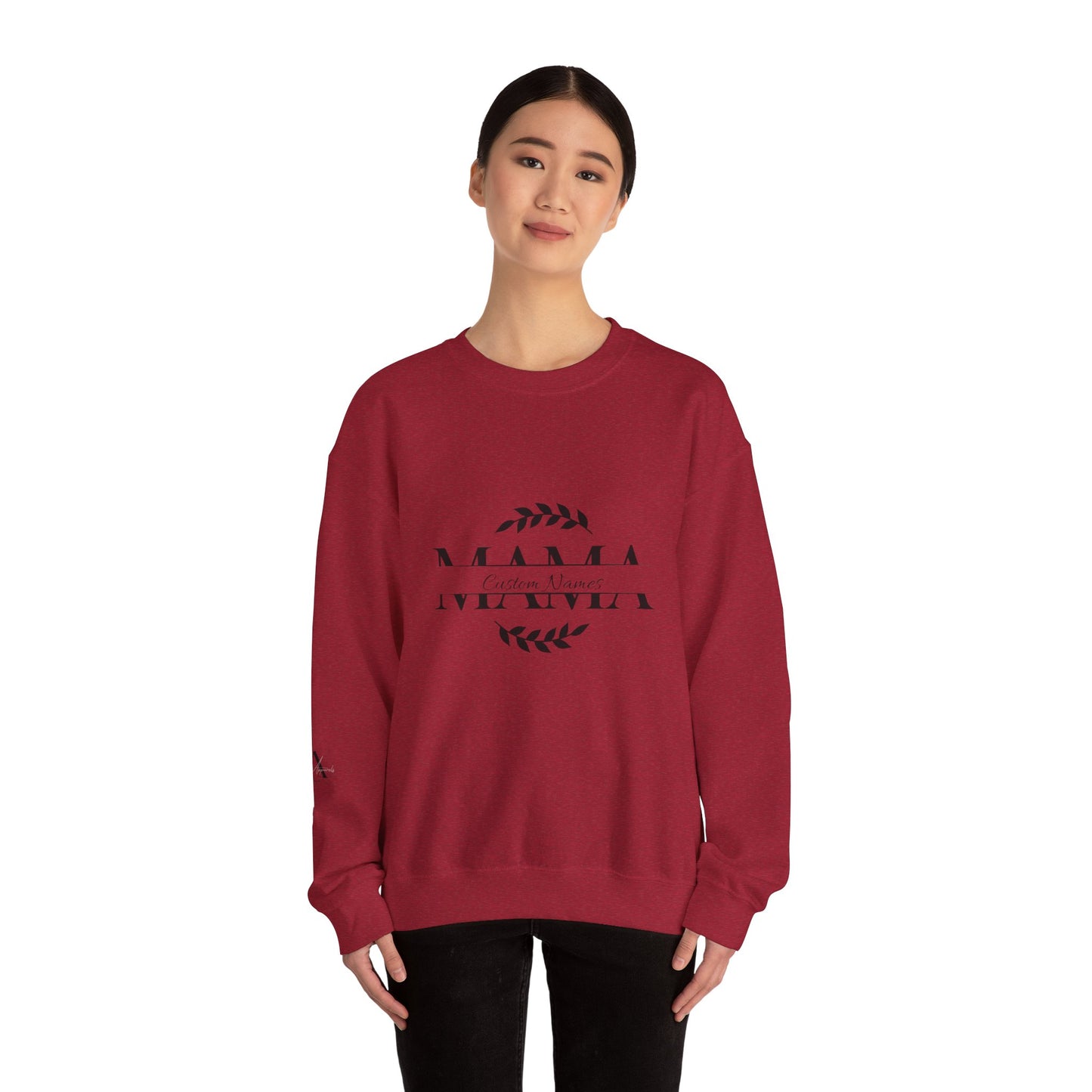 Custom Names Mama Crewnrck Sweatshirt