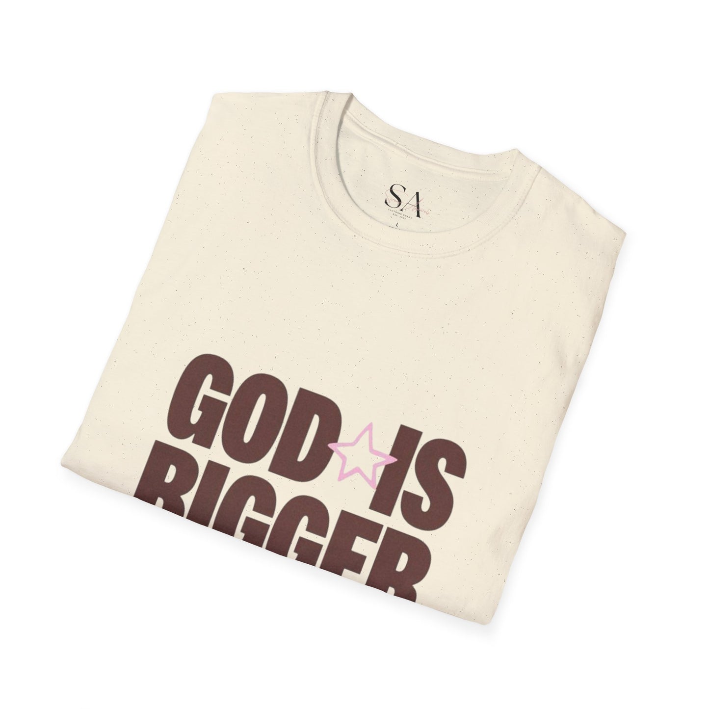 God Is Bigger Than Your Fear Brown Unisex Tee