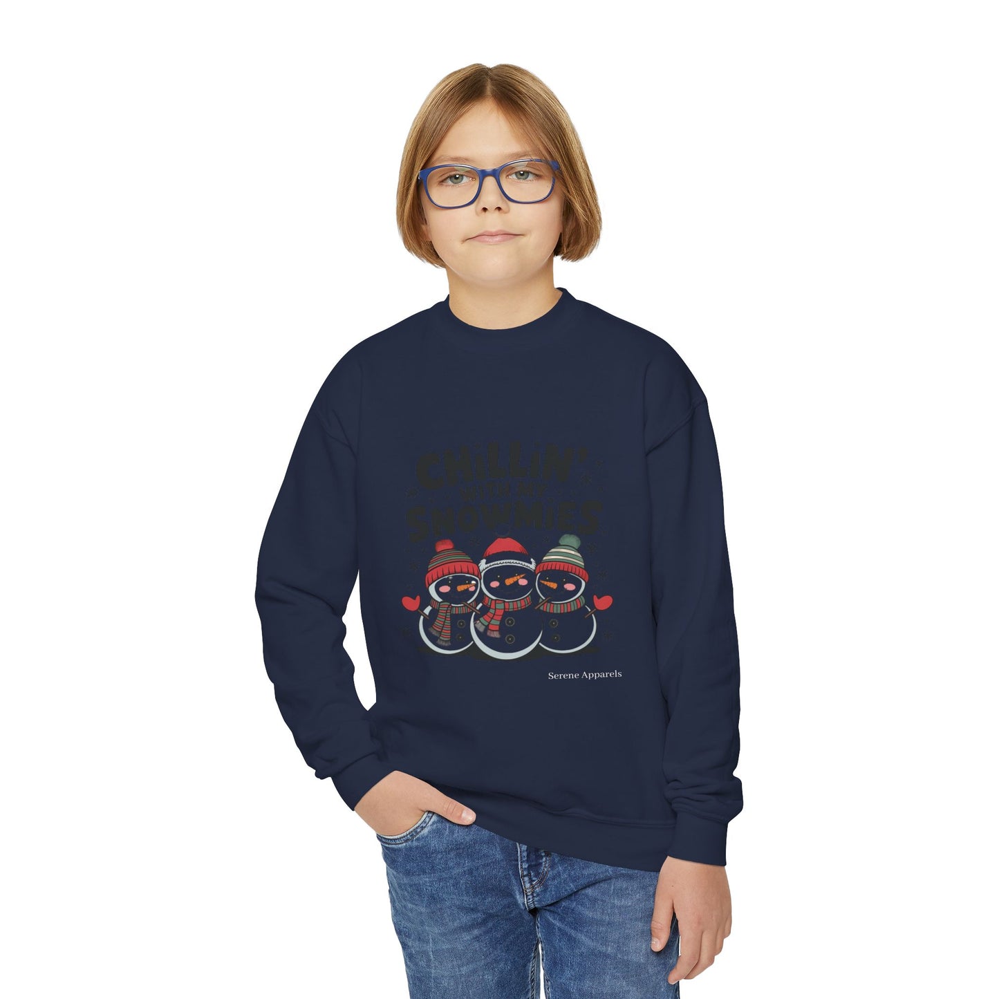 Chilling With My Snowmies Youth Crewneck Sweatshirt ☃️