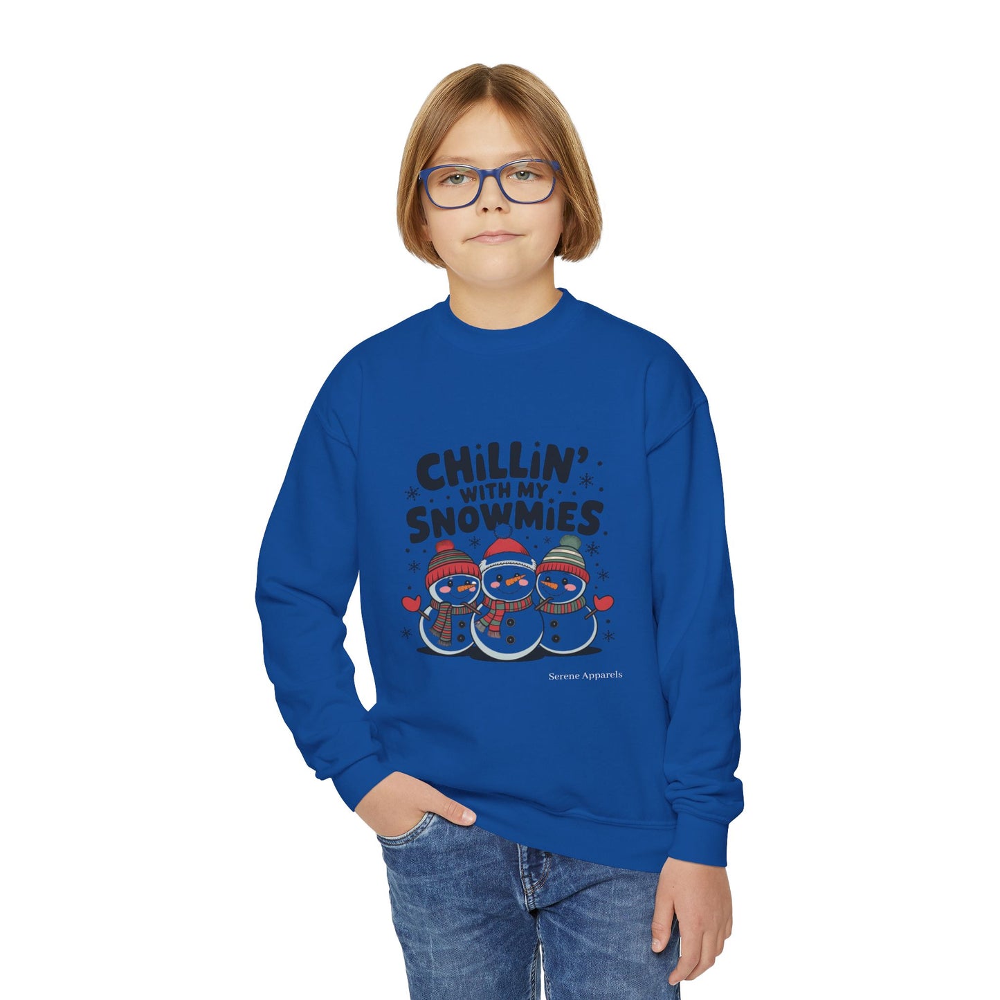 Chilling With My Snowmies Youth Crewneck Sweatshirt ☃️