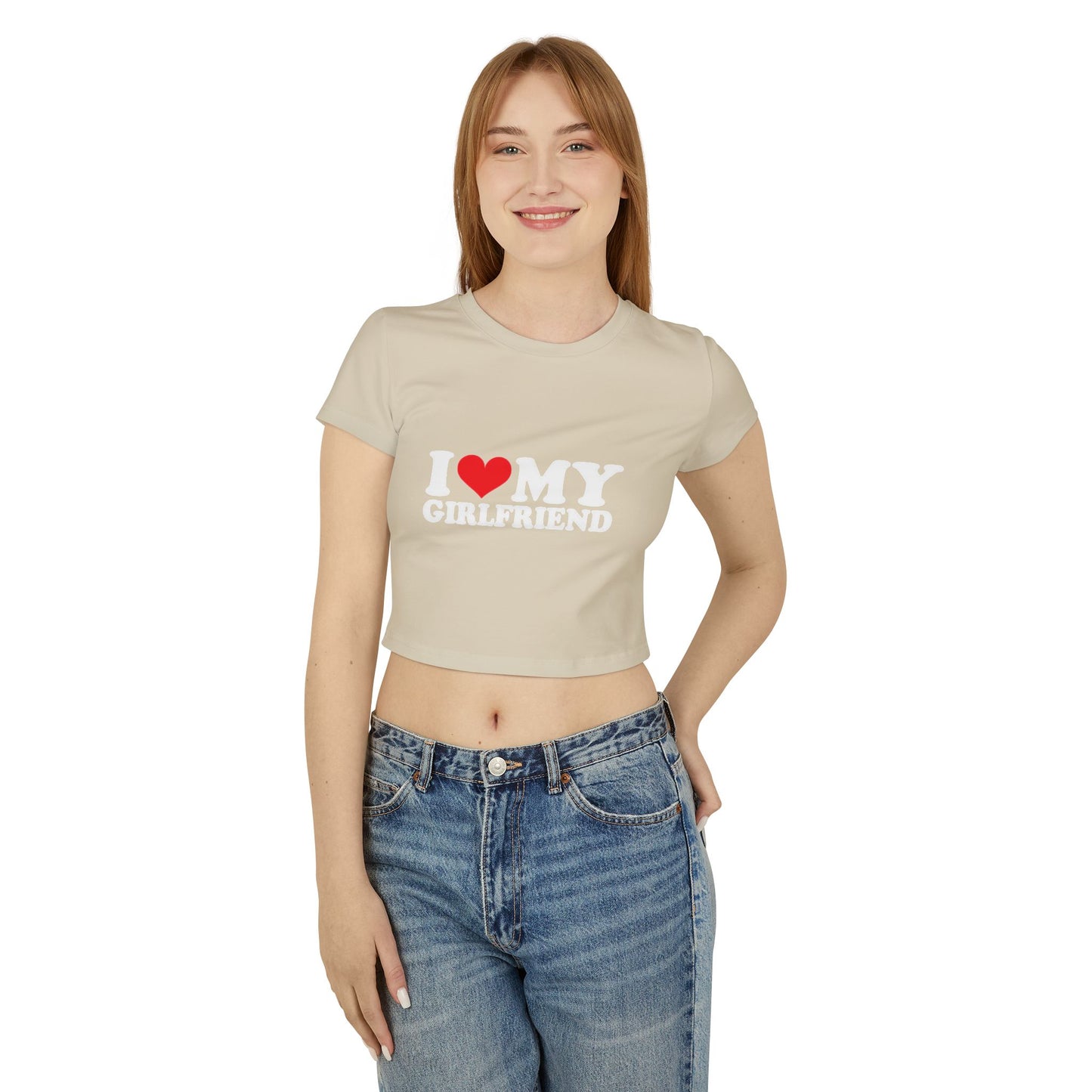 Women’s I ❤️ My Girlfriend Cropped Tee Shirt