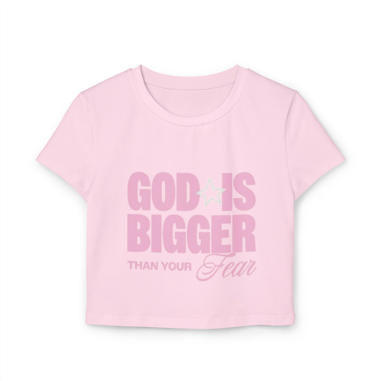 God's Bigger Than Your Fear Women's Cropped Tee