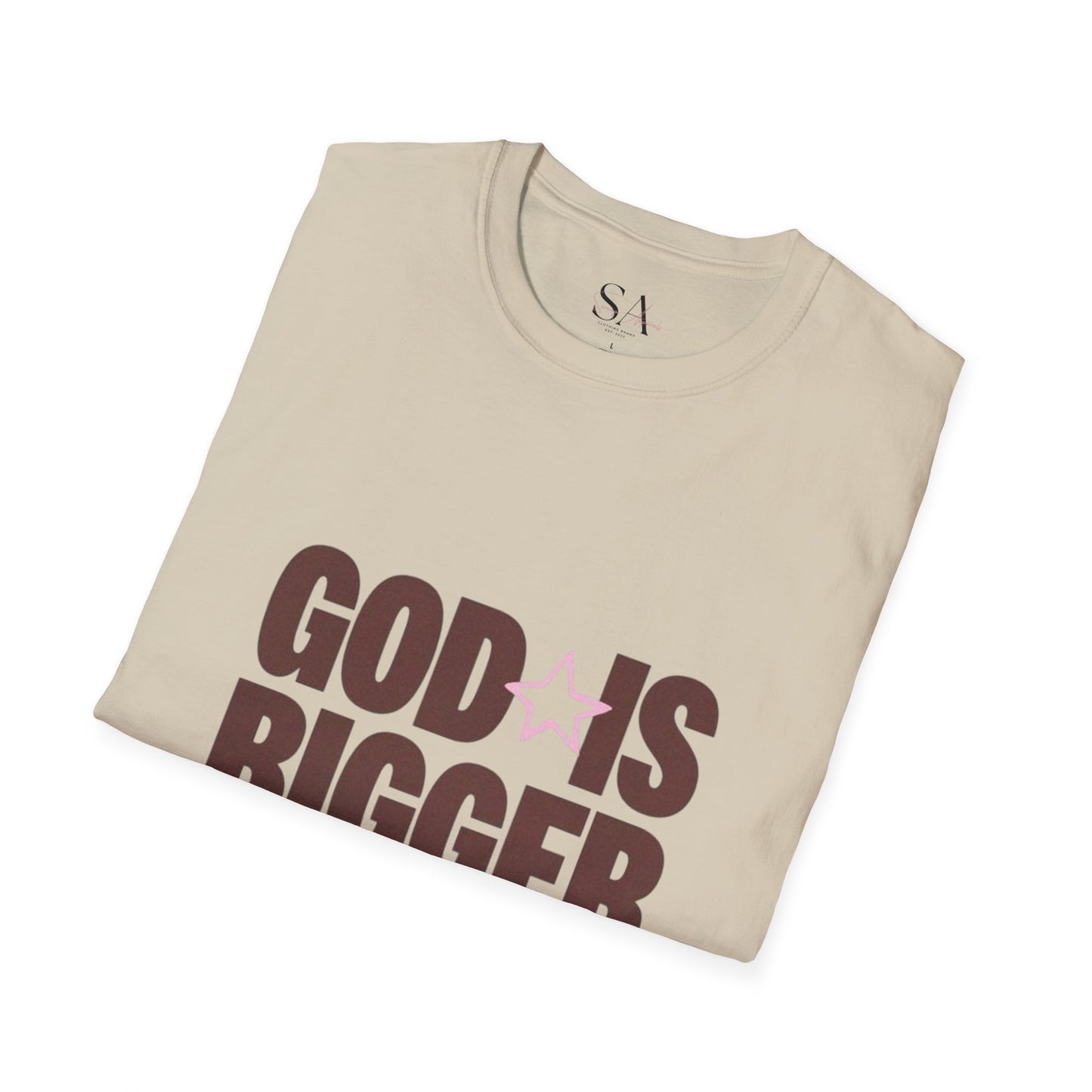 God Is Bigger Than Your Fear Brown Unisex Tee