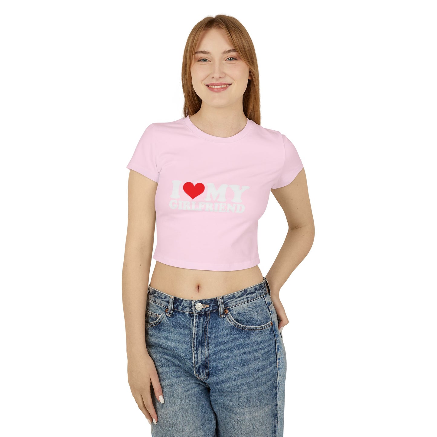 Women’s I ❤️ My Girlfriend Cropped Tee Shirt