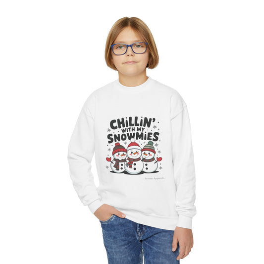 Chilling With My Snowmies Youth Crewneck Sweatshirt ☃️