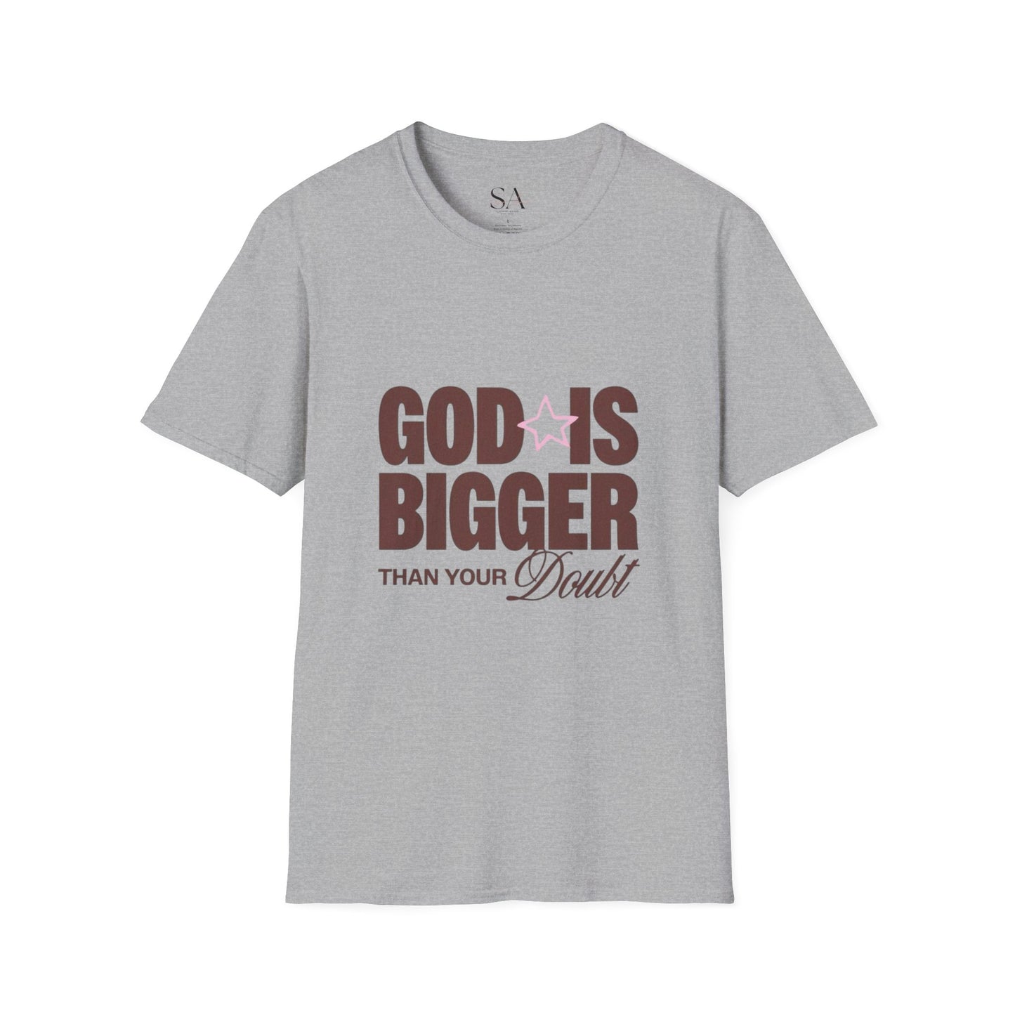 God Is Bigger Than Your Fear Brown Unisex Tee