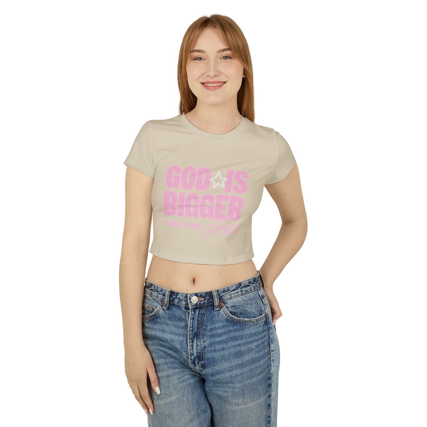 God's Bigger Than Your Fear Women's Cropped Tee