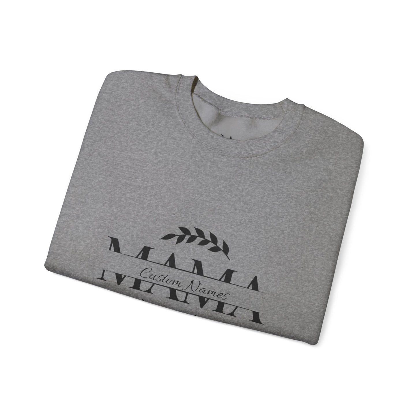 Custom Names Mama Crewnrck Sweatshirt