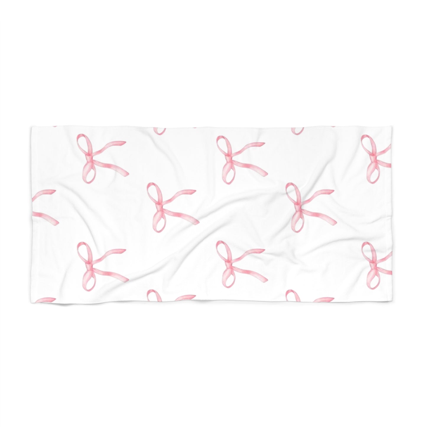 Pink Bow Beach Towel