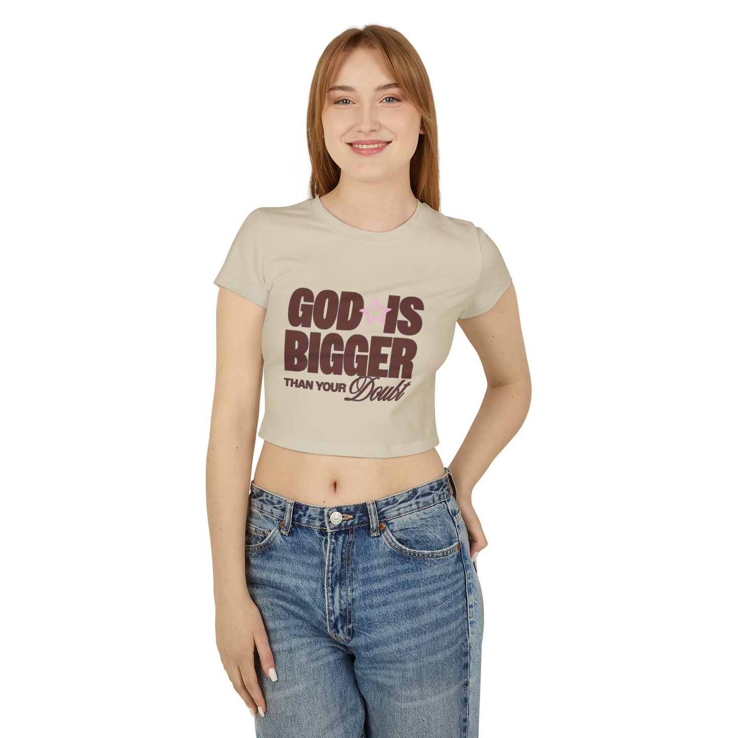 God Is Bigger Than Your Doubt Women's Cropped Tee