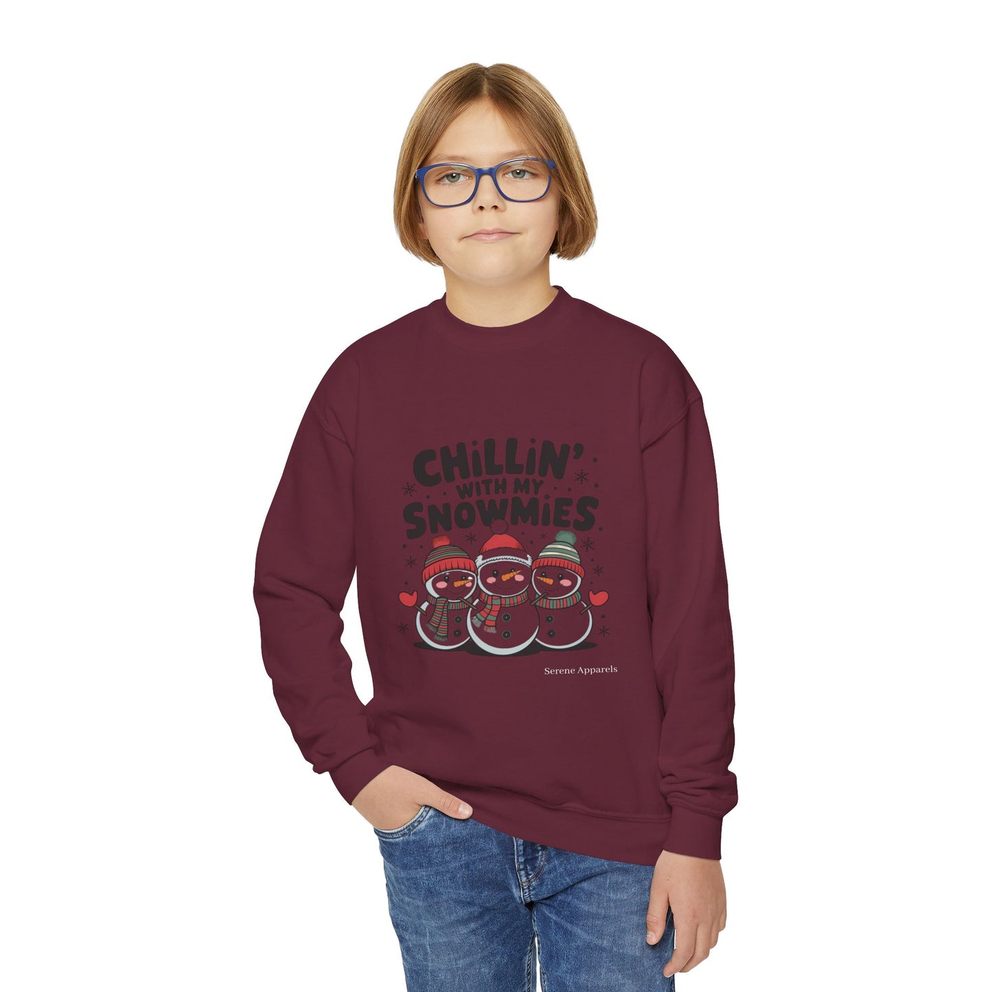 Chilling With My Snowmies Youth Crewneck Sweatshirt ☃️