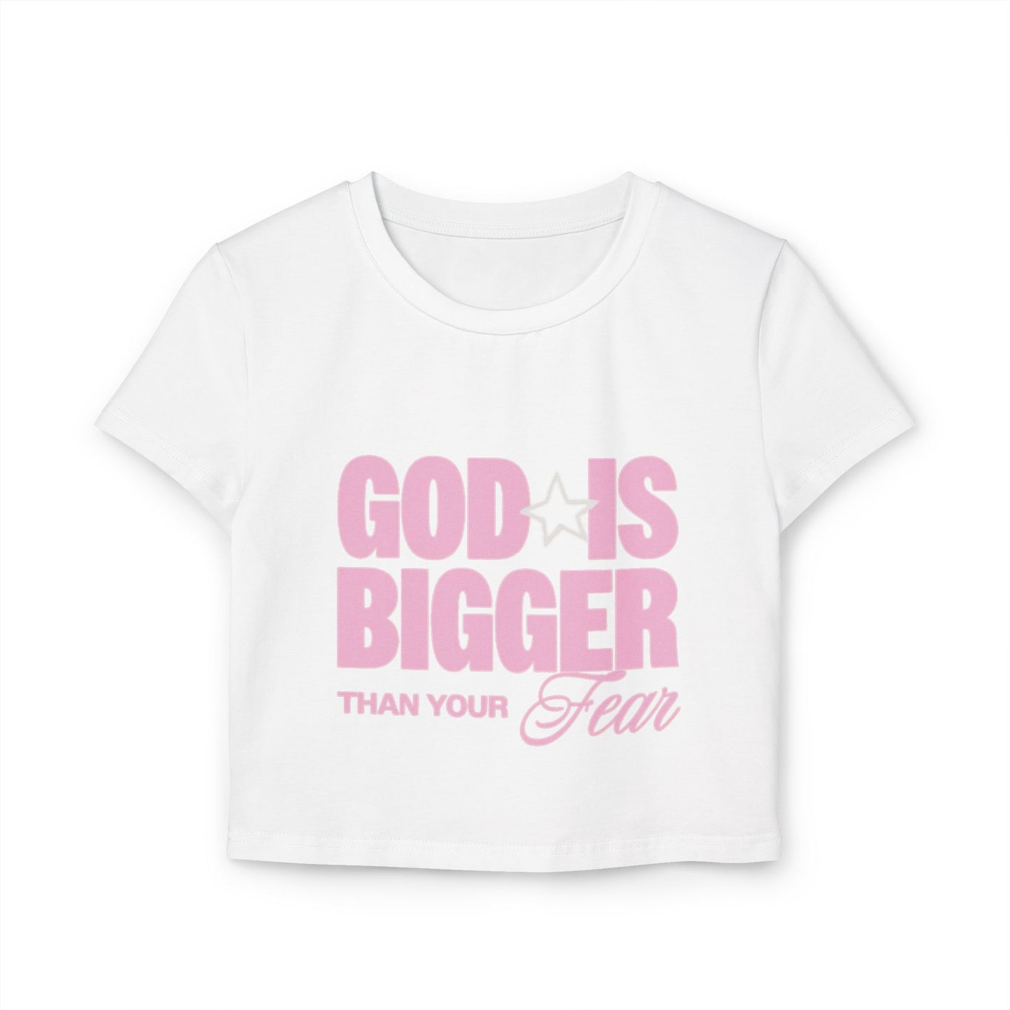 God's Bigger Than Your Fear Women's Cropped Tee
