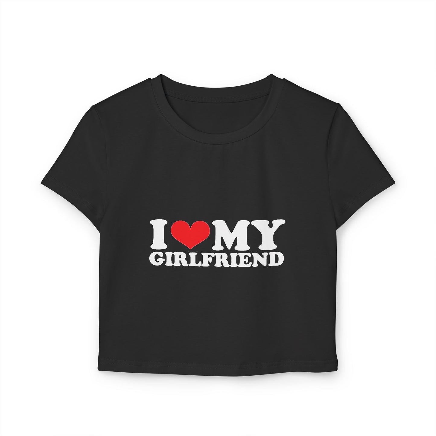 Women’s I ❤️ My Girlfriend Cropped Tee Shirt