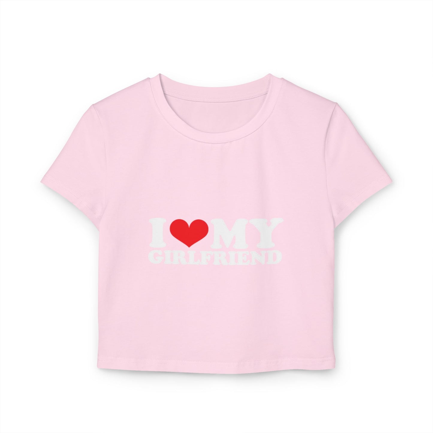 Women’s I ❤️ My Girlfriend Cropped Tee Shirt