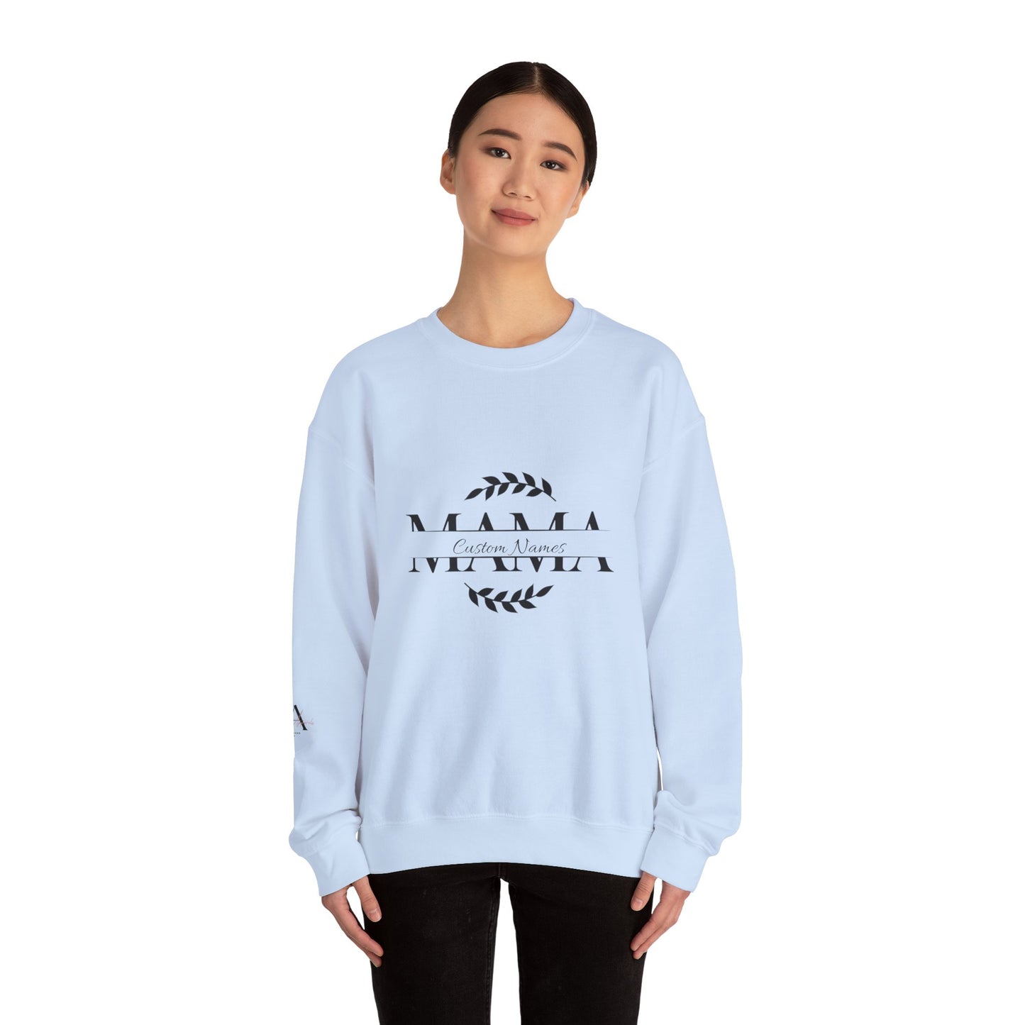 Custom Names Mama Crewnrck Sweatshirt