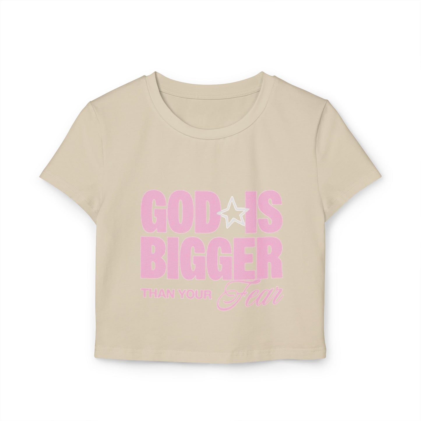 God's Bigger Than Your Fear Women's Cropped Tee