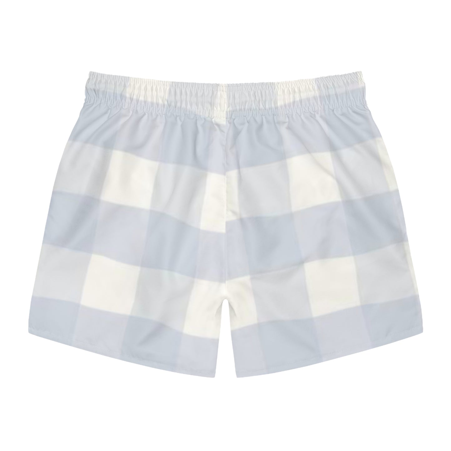 Blue&White Plaid Swim Trunks Men