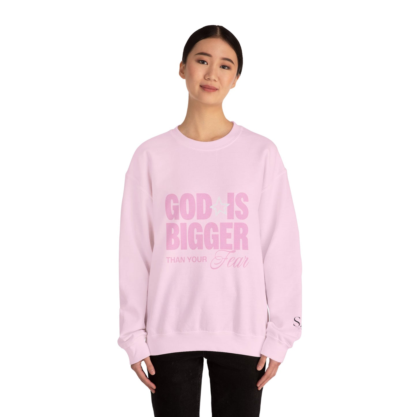 God Is Bigger Than Your Fear Unisex Crewneck