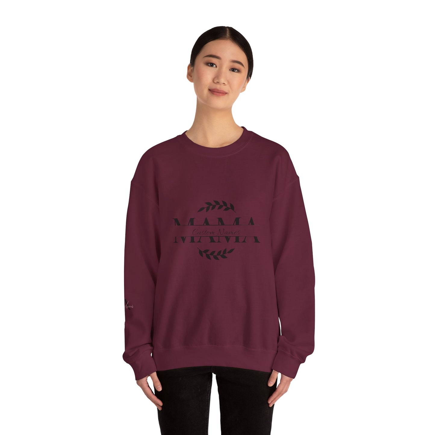 Custom Names Mama Crewnrck Sweatshirt