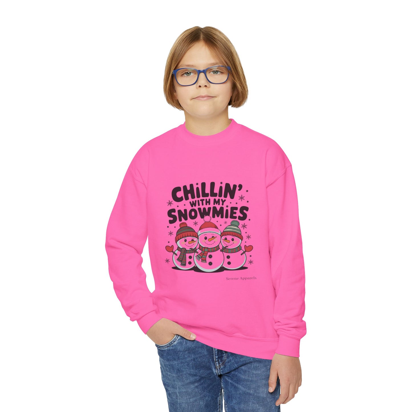 Chilling With My Snowmies Youth Crewneck Sweatshirt ☃️