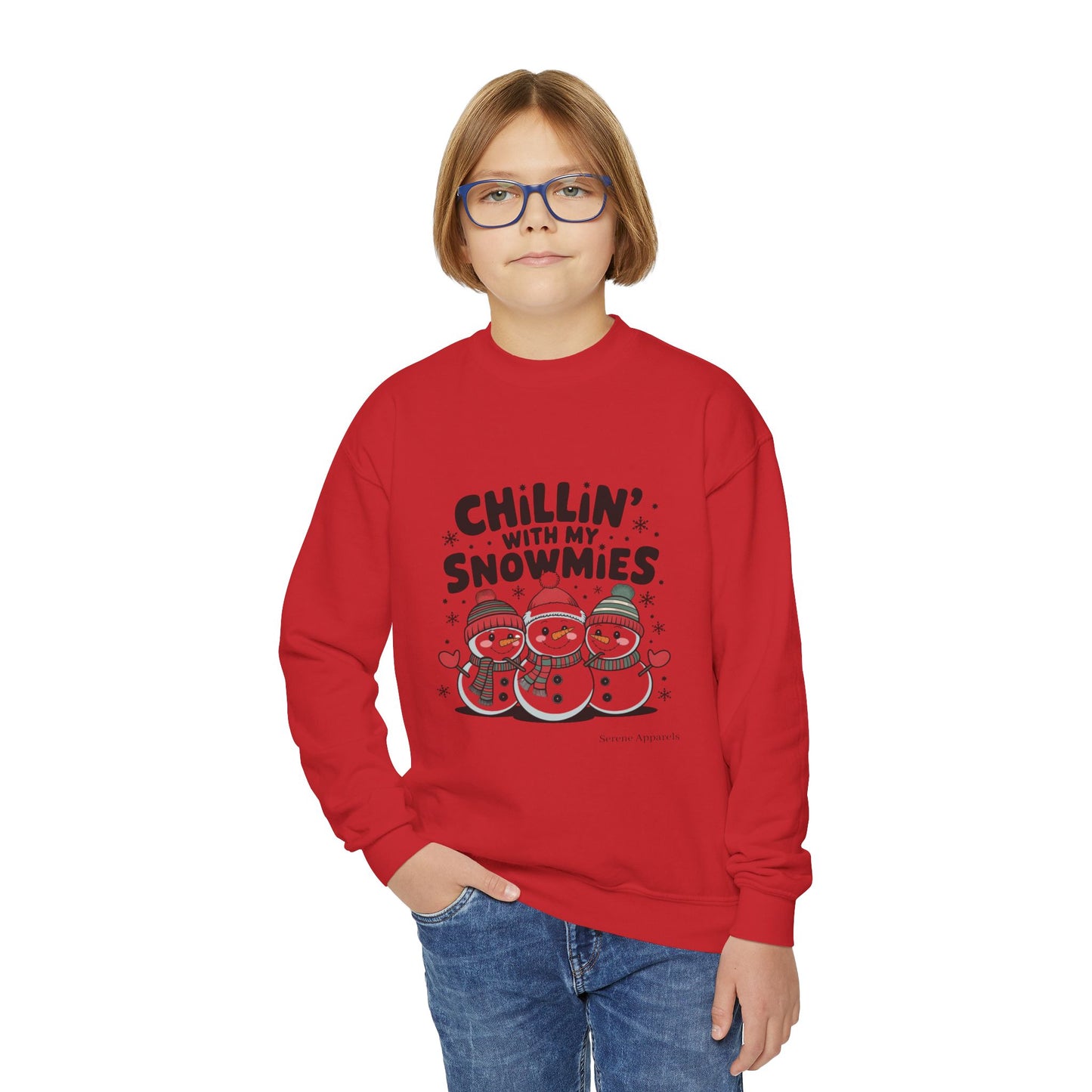 Chilling With My Snowmies Youth Crewneck Sweatshirt ☃️