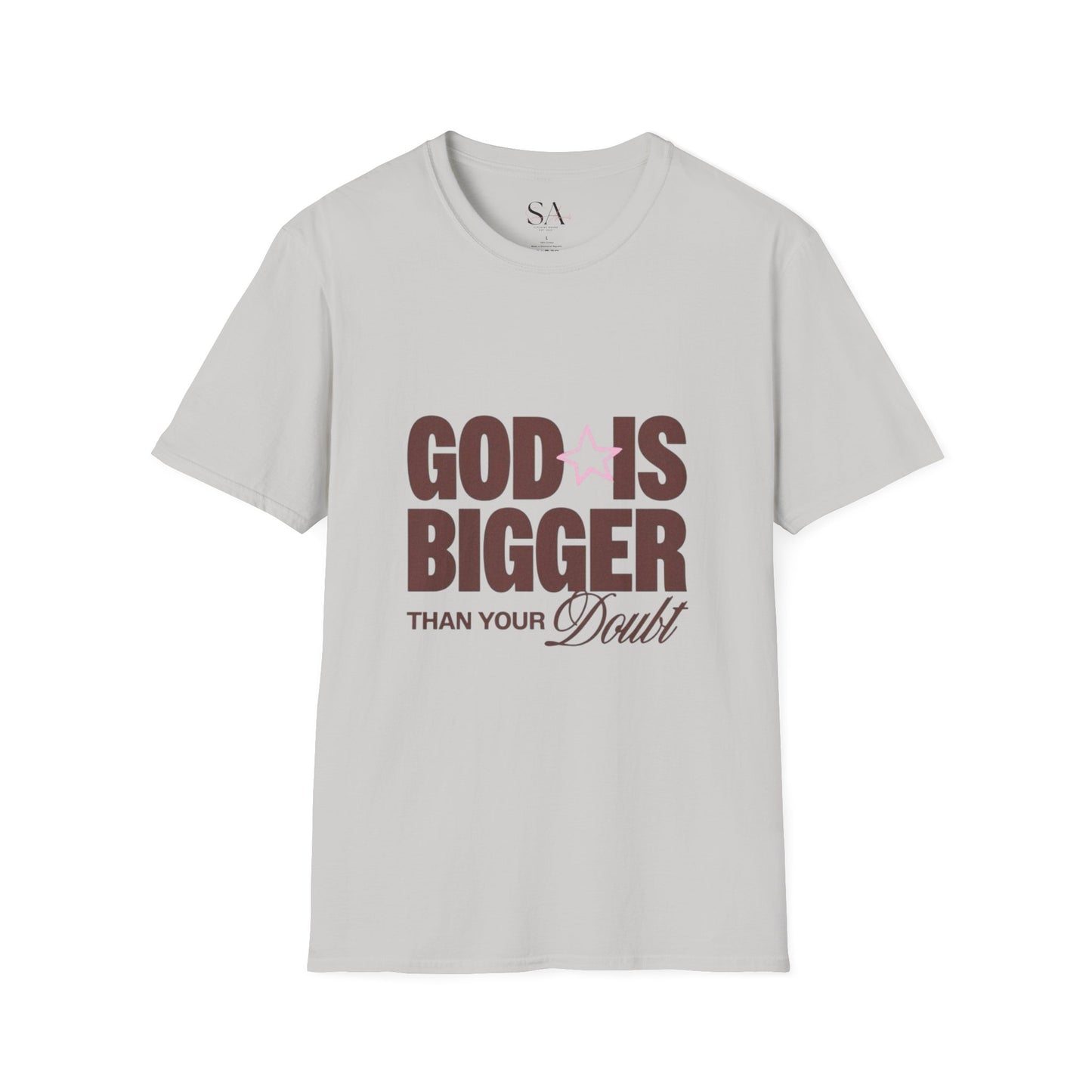 God Is Bigger Than Your Fear Brown Unisex Tee