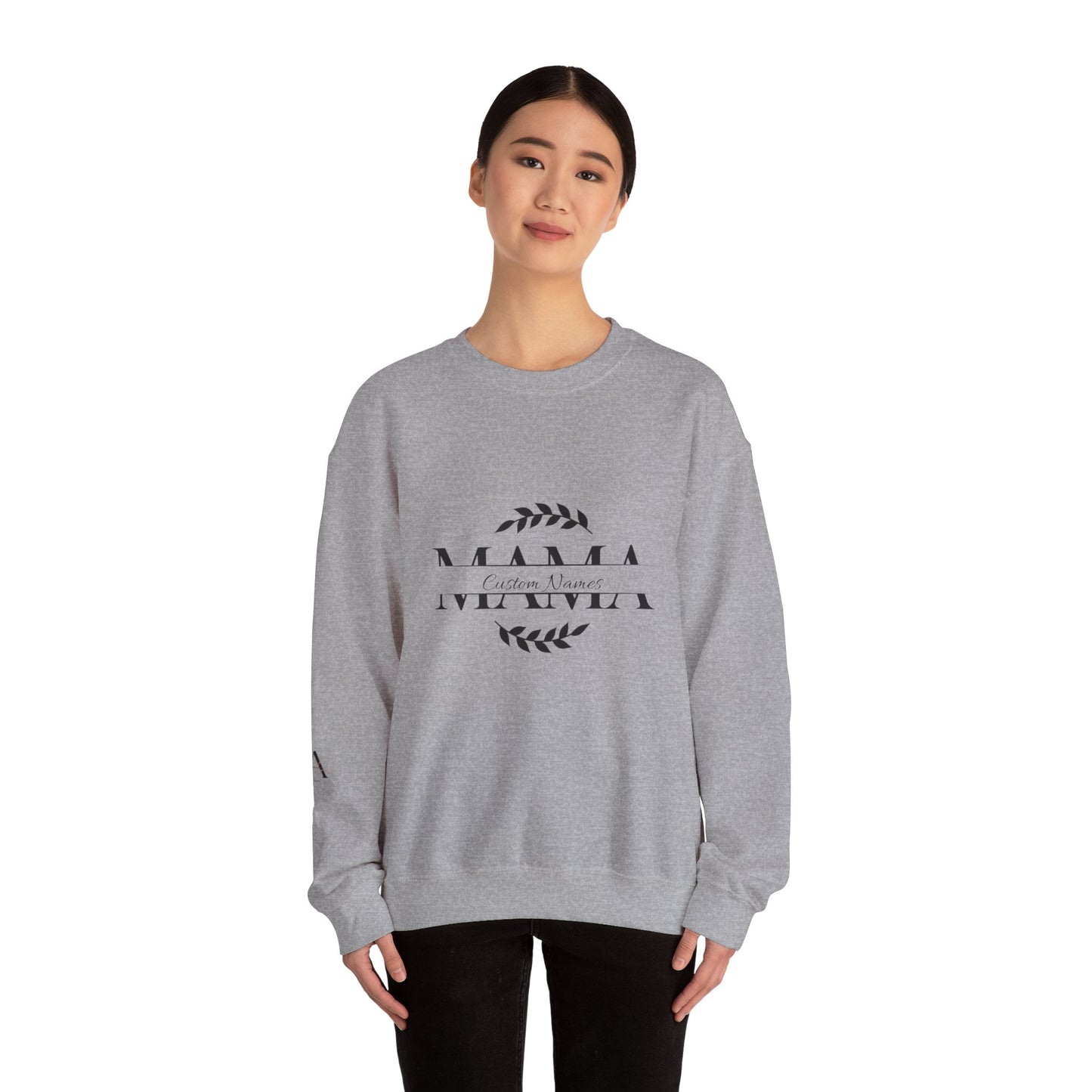 Custom Names Mama Crewnrck Sweatshirt