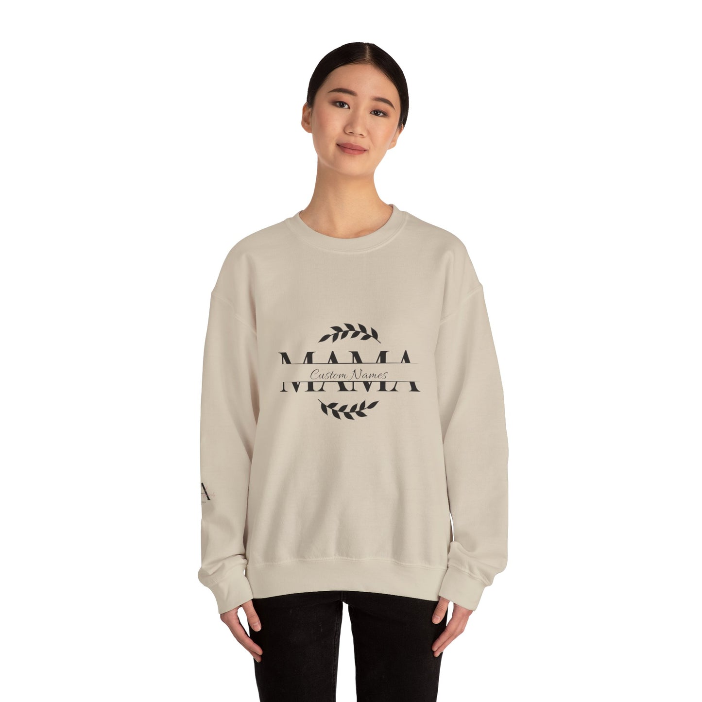 Custom Names Mama Crewnrck Sweatshirt